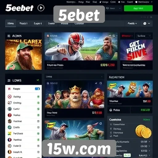 Navegação intuitiva no site 5ebet