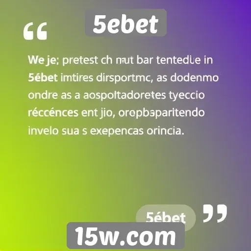 Opiniões de usuários sobre o 5ebet